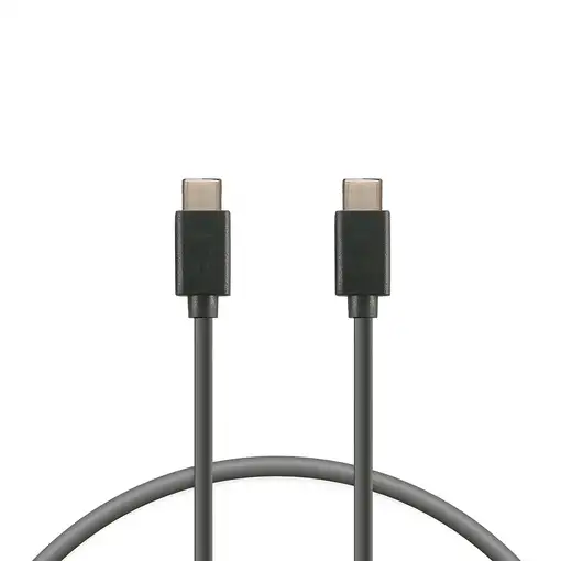 Ksix Cable de carga y datos USB-C a USB-C 12 W, USB 3.0, 1 m, Negro