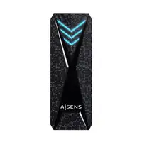 AISENS Caja Externa M.2 (NGFF) RGB Gaming ASM2-RGB013B NVMe a USB3.2 Gen2, Negra