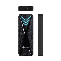 AISENS Caja Externa M.2 (NGFF) RGB Gaming ASM2-RGB013B NVMe a USB3.2 Gen2, Negra
