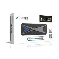 AISENS Caja Externa M.2 (NGFF) RGB Gaming ASM2-RGB013B NVMe a USB3.2 Gen2, Negra