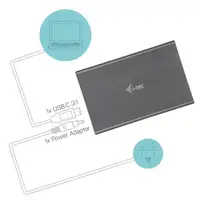 i-tec MySafe USB 3.0 / USB-C 3.1 Gen. 2 Caja de dos bahías