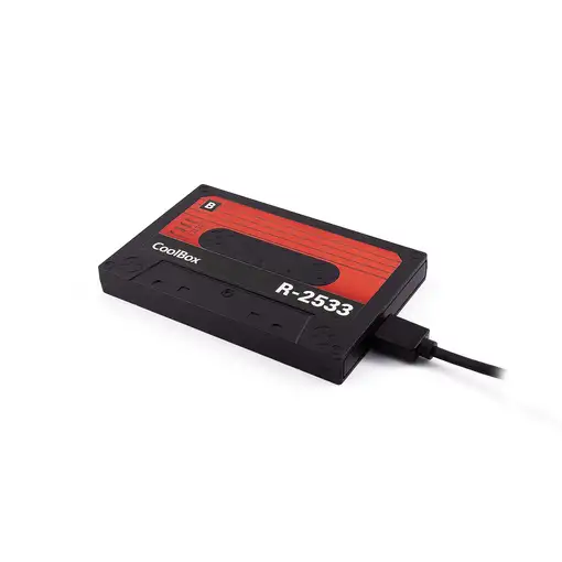 CoolBox SlimChase R-2533 Carcasa de disco duro/SSD Negro, Rojo 2.5"