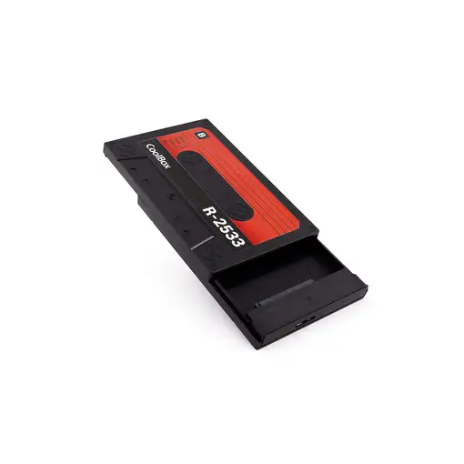 CoolBox SlimChase R-2533 Carcasa de disco duro/SSD Negro, Rojo 2.5"
