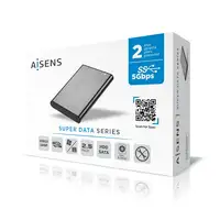 AISENS Caja Externa 2.5" ASE-2525GR 9.5mm SATA A USB 3.0 / USB 3.1 Gen1, Gris