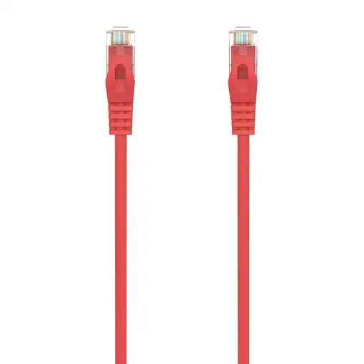 AISENS Cable de Red Latiguillo RJ45 LSZH Cat.6A 500 Mhz UTP AWG24, Rojo, 1.0M
