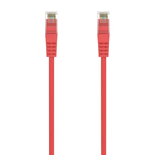 AISENS Cable de Red Latiguillo RJ45 LSZH Cat.6A 500 Mhz UTP AWG24, Rojo, 1.0M