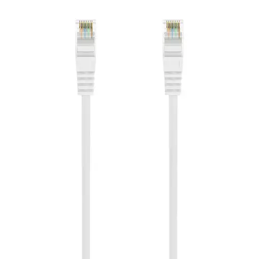 AISENS Cable de Red Latiguillo RJ45 LSZH Cat.6A 500 Mhz UTP AWG24, Blanco, 0.5M