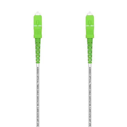 AISENS A152-0498 Cable de fibra óptica e InfiniBand 10 m SC Blanco