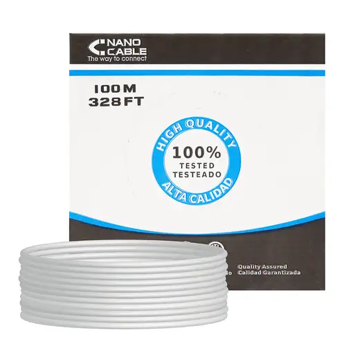 Nanocable CABLE RED RJ45 CAT.6 UTP RIGIDO AWG24, 100 M