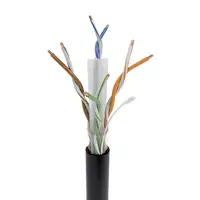 AISENS Cable de Red Exterior Impermeable RJ45 Cat.6 UTP Rígido CCA AWG23, Negro, 3