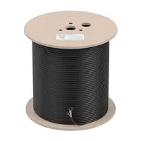 AISENS Cable de Red Exterior Impermeable RJ45 Cat.6 UTP Rígido CCA AWG23, Negro, 3