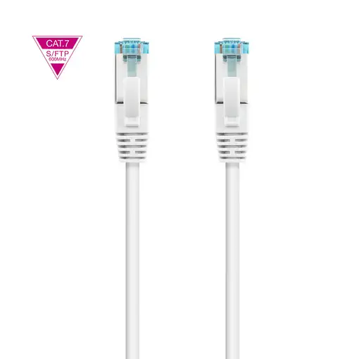 Nanocable Cable de Red Cat.7 600MHZ LSZH SFTP PIMF AWG26, Blanco, 30 cm