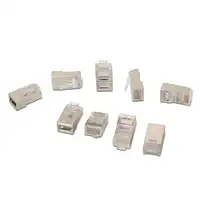 AISENS A139-0298 conector RJ-45 Acero inoxidable, Transparente