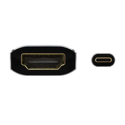 AISENS Conversor Aluminio USB-C a HDMI 4K@60Hz, USB-C/M-HDMI/H, Gris, 15cm