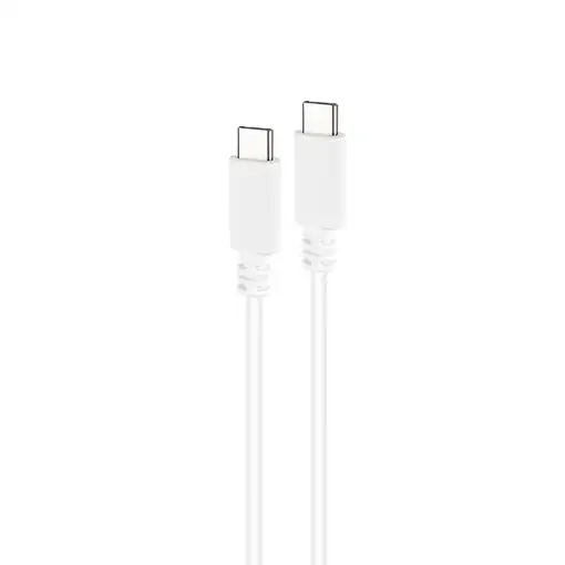 Nanocable Cable USB 2.0 3A, tipo USB-C/M-USB-C/M, Blanco, 1 m