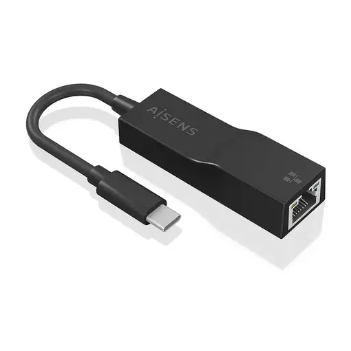 AISENS Conversor USB3.1 Gen1 USB-C a Ethernet Gigabit 10/100/1000 Mbps, Negro, 11