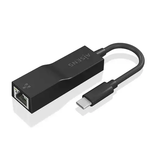 AISENS Conversor USB3.1 Gen1 USB-C a Ethernet Gigabit 10/100/1000 Mbps, Negro, 11