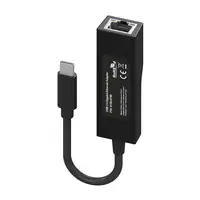 AISENS Conversor USB3.1 Gen1 USB-C a Ethernet Gigabit 10/100/1000 Mbps, Negro, 11