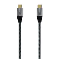 AISENS Cable USB 2.0 Aluminio 5A 100W E-Mark, USB-C/M-USB-C/M, Gris, 1.0M