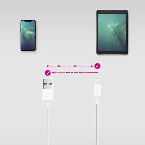 Nanocable Cable Lightning a USB-A, Lightning/M -USB A/M, Blanco, 50 cm