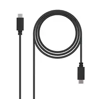 Nanocable USB 2.0, 2m cable USB USB C Negro