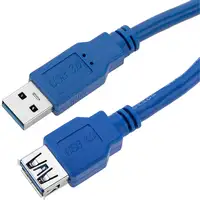 Techly 0.5m USB 3.0 A M/F cable USB USB 3.2 Gen 1 (3.1 Gen 1) 0,5 m USB A Azul