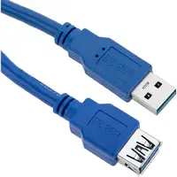 Techly 0.5m USB 3.0 A M/F cable USB USB 3.2 Gen 1 (3.1 Gen 1) 0,5 m USB A Azul