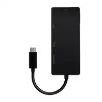 AISENS Conversor USB-C A DP/DVI/HDMI/VGA, USB-C/M-DP/H-DVI/H-HDMI/H-Vga/H, Negro,