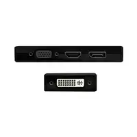 AISENS Conversor USB-C A DP/DVI/HDMI/VGA, USB-C/M-DP/H-DVI/H-HDMI/H-Vga/H, Negro,