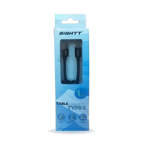 Eightt ECT-3B cable USB USB 3.2 Gen 1 (3.1 Gen 1) 1 m USB A USB C Negro