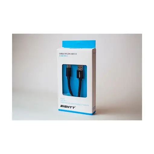 Eightt ECT-3B-PVC cable USB USB 3.2 Gen 1 (3.1 Gen 1) 1 m USB A USB C Negro