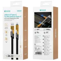 UNICO CB2203 cable USB 1 m USB A/USB C USB C/Lightning Negro