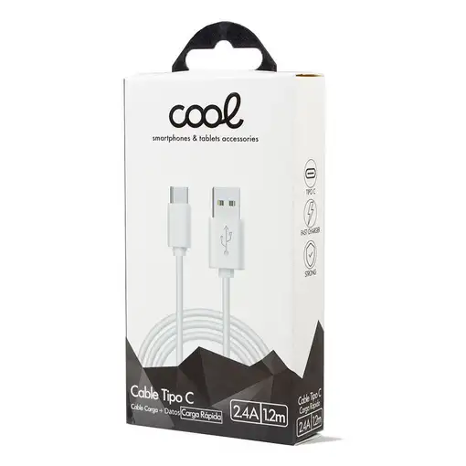 COOL 8434847023250 cable USB 1,2 m USB A USB C Blanco
