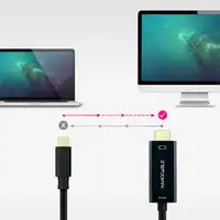 Nanocable Cable Conversor USB-C a HDMI 1.4 4K@30HZ 3 m, Negro
