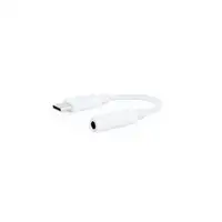 Nanocable Cable Adaptador Audio USB-C/M a Jack 3.5/H, 11 cm, Blanco
