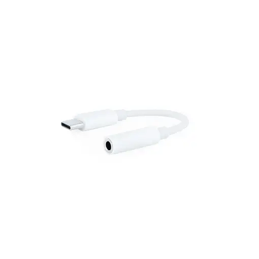 Nanocable Cable Adaptador Audio USB-C/M a Jack 3.5/H, 11 cm, Blanco