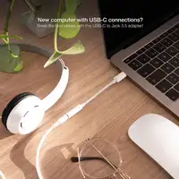 Nanocable Cable Adaptador Audio USB-C/M a Jack 3.5/H, 11 cm, Blanco