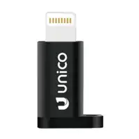 UNICO AD1937 cambiador de género para cable USB-C Lightning Negro