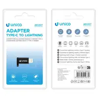UNICO AD1937 cambiador de género para cable USB-C Lightning Negro