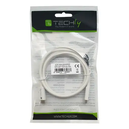 Techly ICOC-MU4-20G240W2 cable USB USB4 Gen 2x2 2 m USB C Blanco