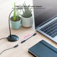 Nanocable Cable Adaptador Audio USB-C/M a Jack 3.5/H, 11 cm, Negro
