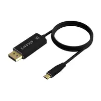 AISENS Cable Conversor Aluminio USB-C a Displayport 8K@60Hz, USB-C/M-DP/M, Negro,