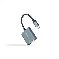 Nanocable Conversor USB-C a DVI-D, 15 cm, Gris
