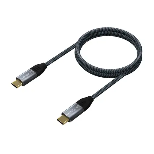 AISENS Cable USB 3.2 Gen2X2 Aluminio 20Gbps 5A 100W E-Mark, Tipo USB-C/M-USB-C/M,