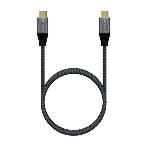 AISENS Cable USB 3.2 Gen2X2 Aluminio 20Gbps 5A 100W E-Mark, Tipo USB-C/M-USB-C/M,