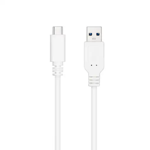 Nanocable Cable USB 3.1, Gen2 10 Gbps 3A, tipo USB-C/M-A/M, Blanco, 2 m