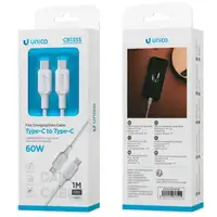 UNICO CB1355 cable USB 1 m USB C Blanco