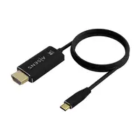 AISENS Cable Conversor Aluminio USB-C A HDMI 2.1 8k@60Hz, USB-C/M-HDMI/M, Negro, 1
