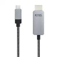 Nanocable 10.15.5103 adaptador de cable de vídeo 3 m USB Tipo C HDMI Aluminio, Neg
