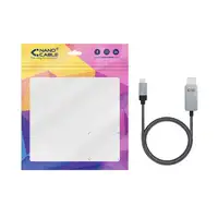Nanocable 10.15.5103 adaptador de cable de vídeo 3 m USB Tipo C HDMI Aluminio, Neg